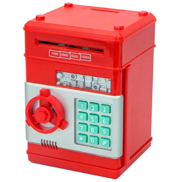 Mini Cofre Eletrônico Digital Senha 4 Dígitos Notas e Moedas