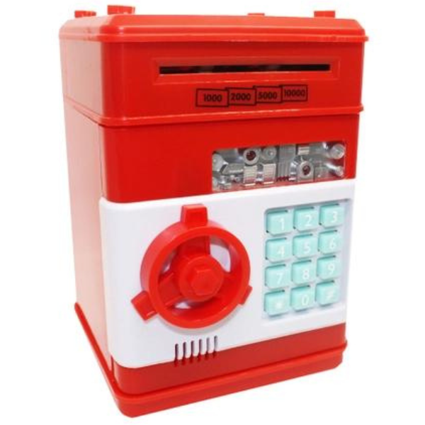 Mini Cofre Eletrônico Digital Senha 4 Dígitos Notas e Moedas