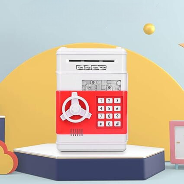 Mini Cofre Eletrônico Digital Senha 4 Dígitos Notas e Moedas