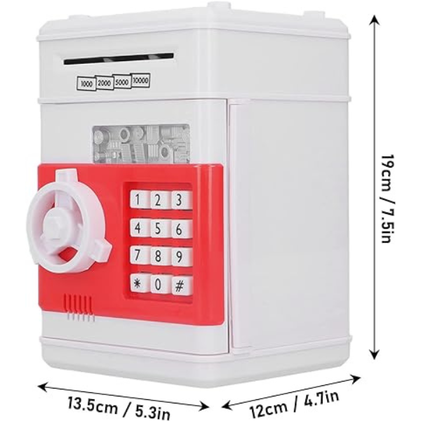 Mini Cofre Eletrônico Digital Senha 4 Dígitos Notas e Moedas