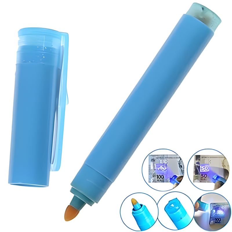 Kit com 3 Canetas P/ Identificar Notas Dinheiro Falsas
