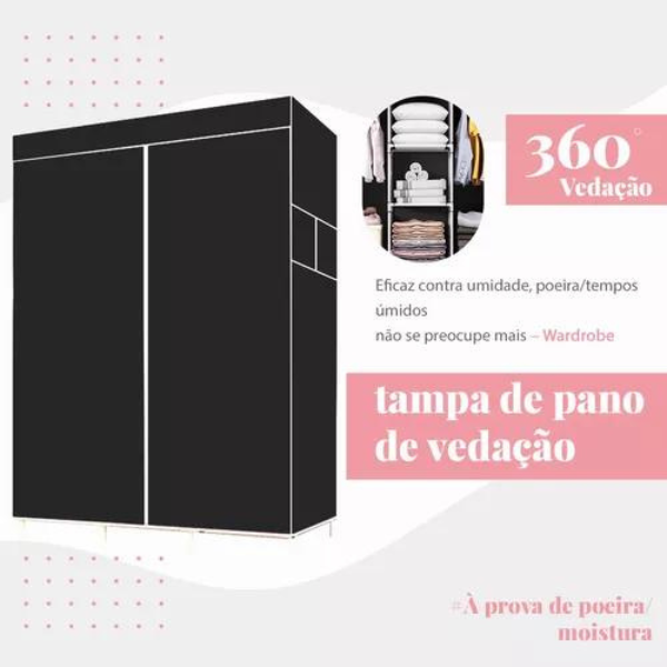 Organizadores de Roupa Dobrável 2 Portas Armário