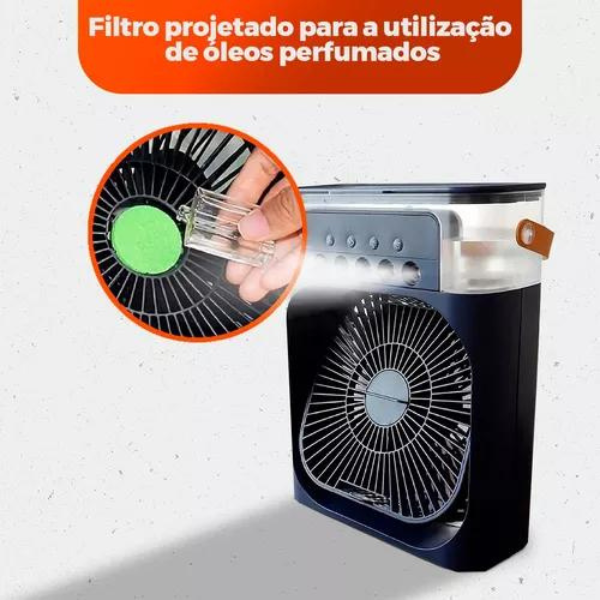 Ventilador Portátil Mini Ar Condicionado Umidificador