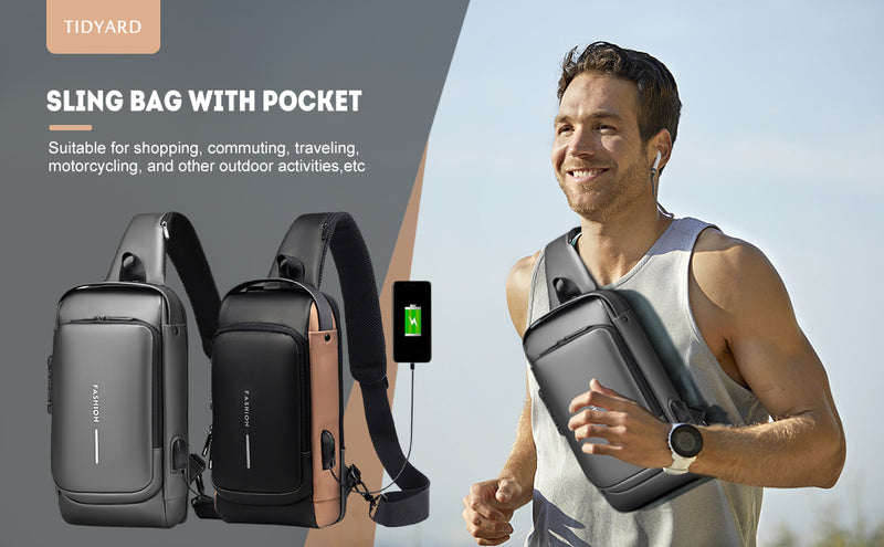 Pochet masculina com cadeado à prova d'água anti-roubo