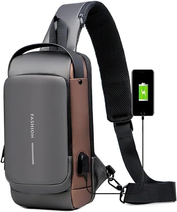 Pochet masculina com cadeado à prova d'água anti-roubo
