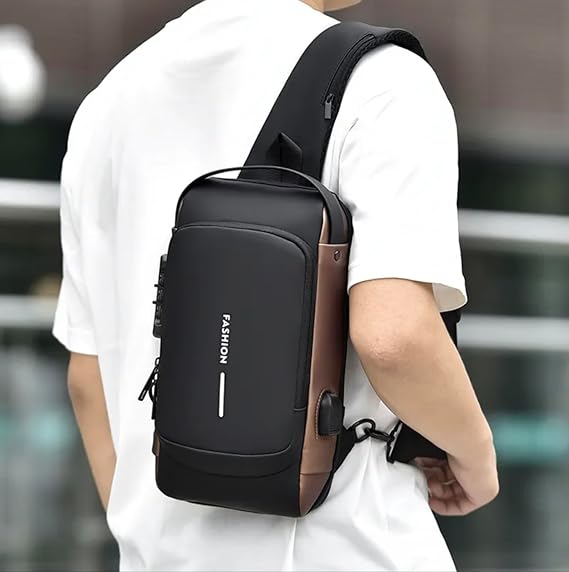 Pochet masculina com cadeado à prova d'água anti-roubo