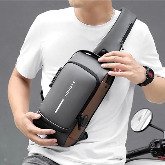 Pochet masculina com cadeado à prova d'água anti-roubo