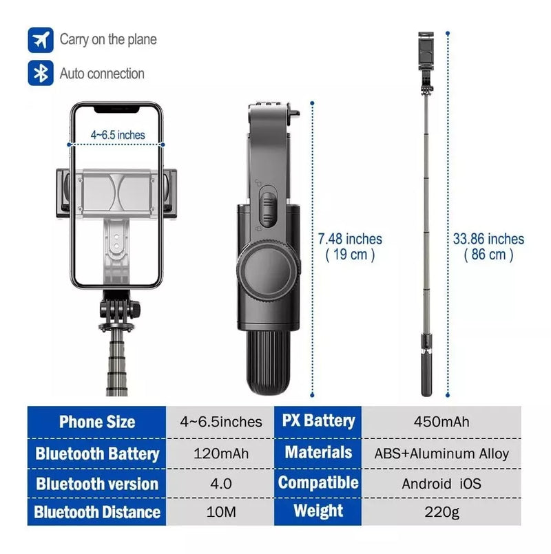 GIMBAL ESTABILIZADOR AUTOMÁTICO PARA CELULAR