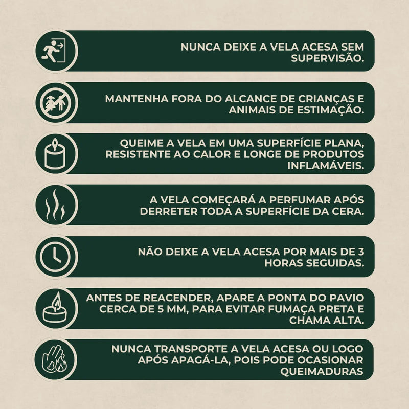 Vela Aromatica Artesanal Perfumada - Cascas e Folhas