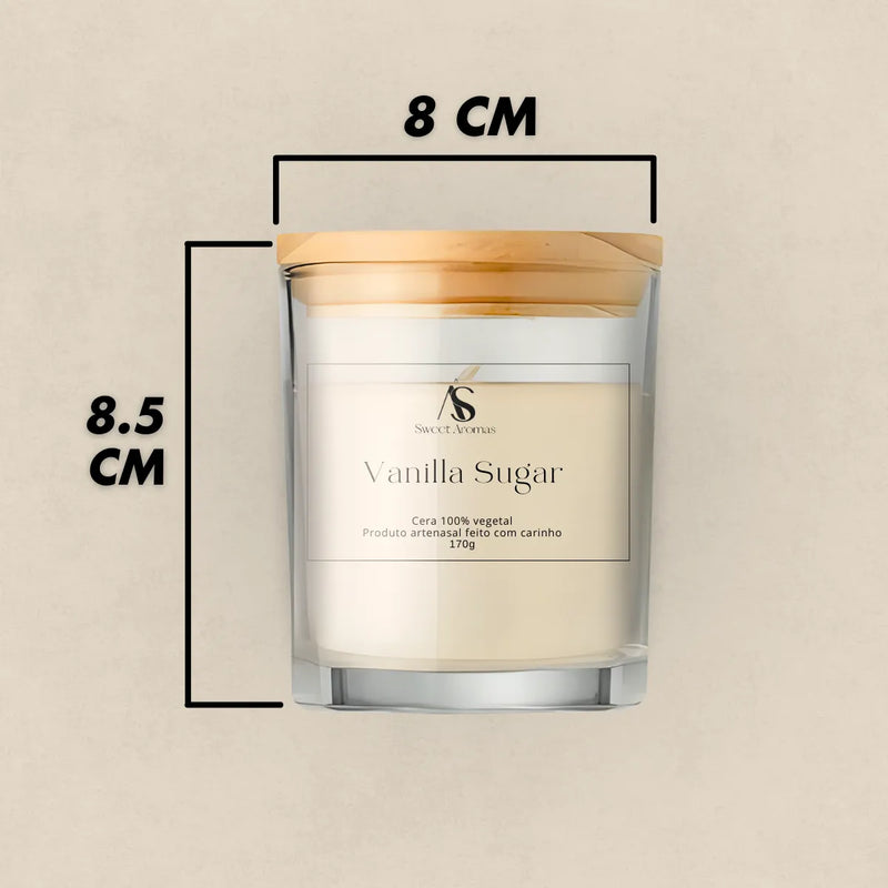 Vela Aromatica Artesanal Perfumada - Vanilla Sugar