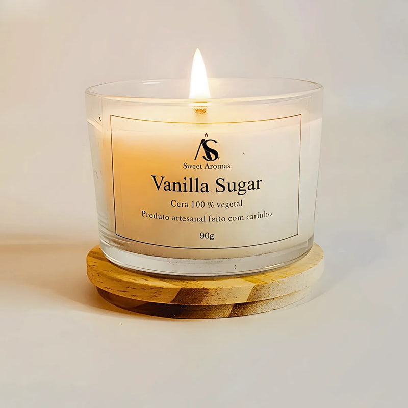 Vela Aromatica Artesanal Perfumada - Vanilla Sugar
