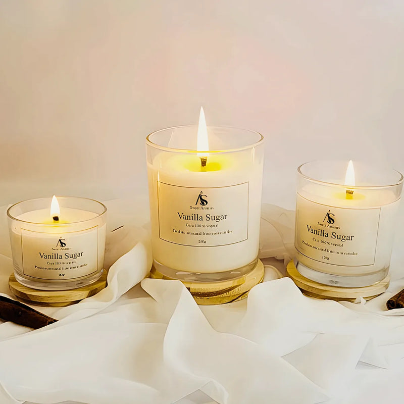 Vela Aromatica Artesanal Perfumada - Vanilla Sugar
