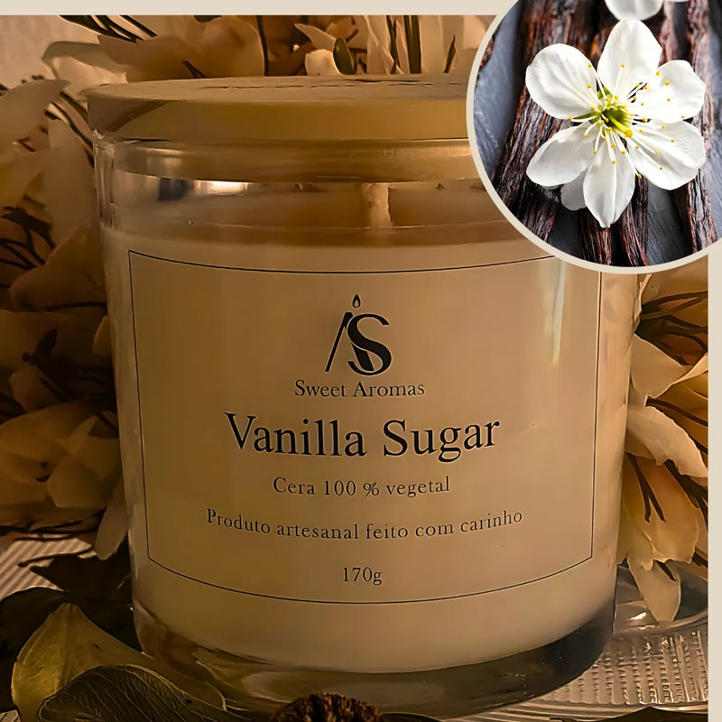 Vela Aromatica Artesanal Perfumada - Vanilla Sugar