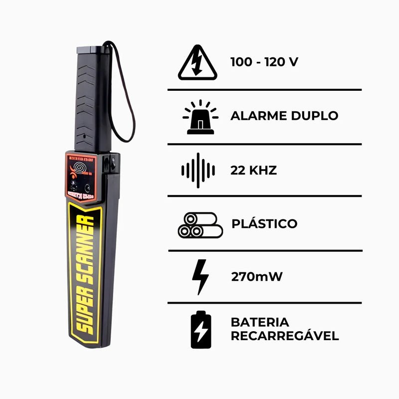 Detector De Metal Com Bateria 9v DS12619