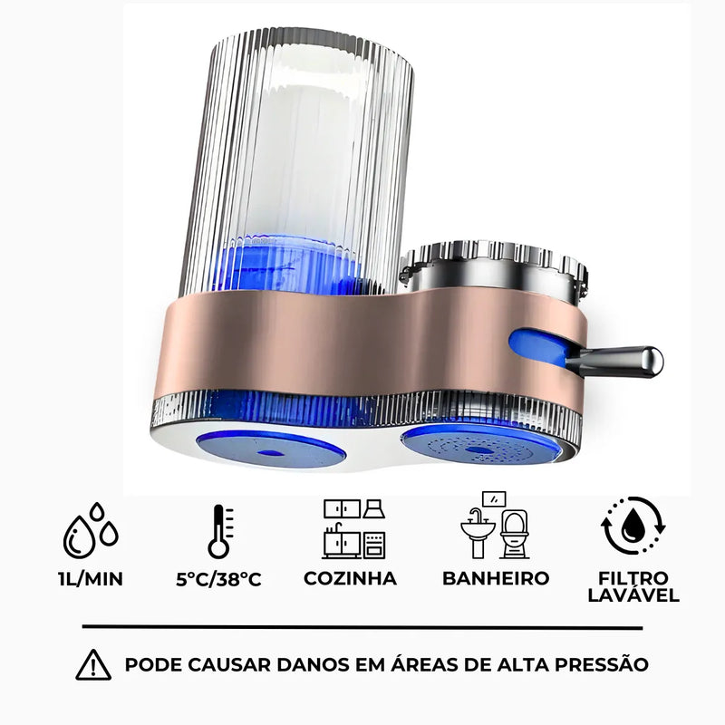 Purificador de Água - 2 Filtros Lavável e Removível