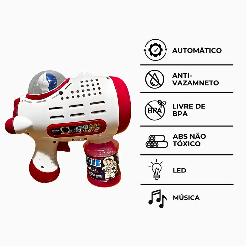 Pistola de Bolhas de Sabão Automático Astronauta