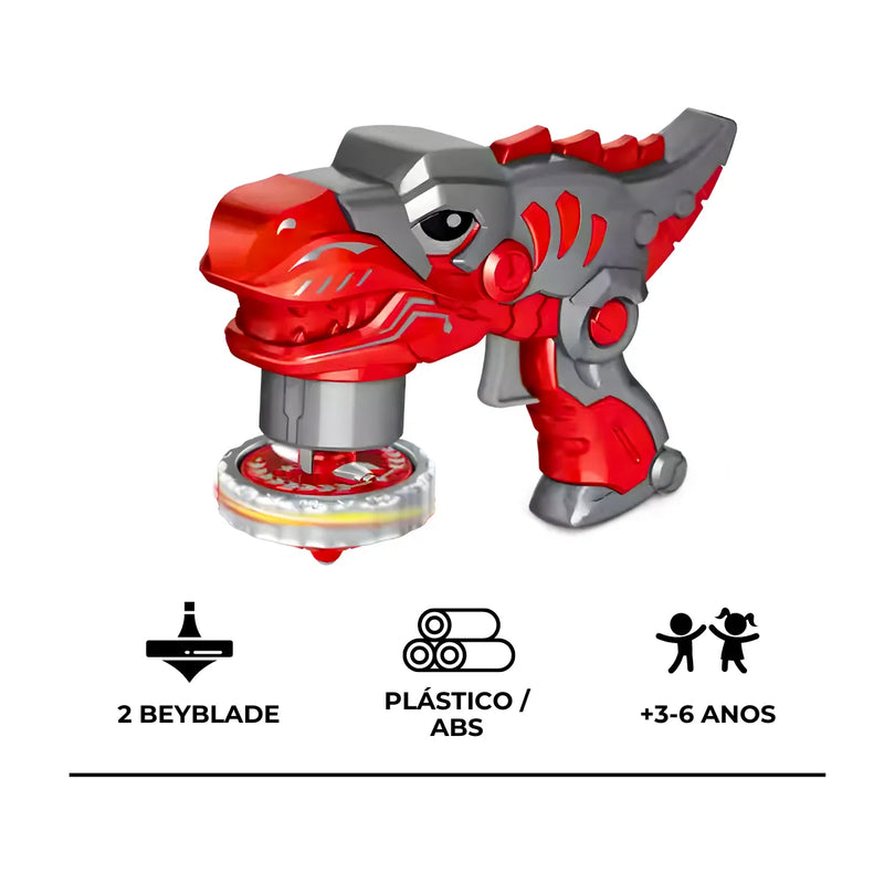 Brinquedo Beybleid Dinossauro Lançador Piões De Brinquedo